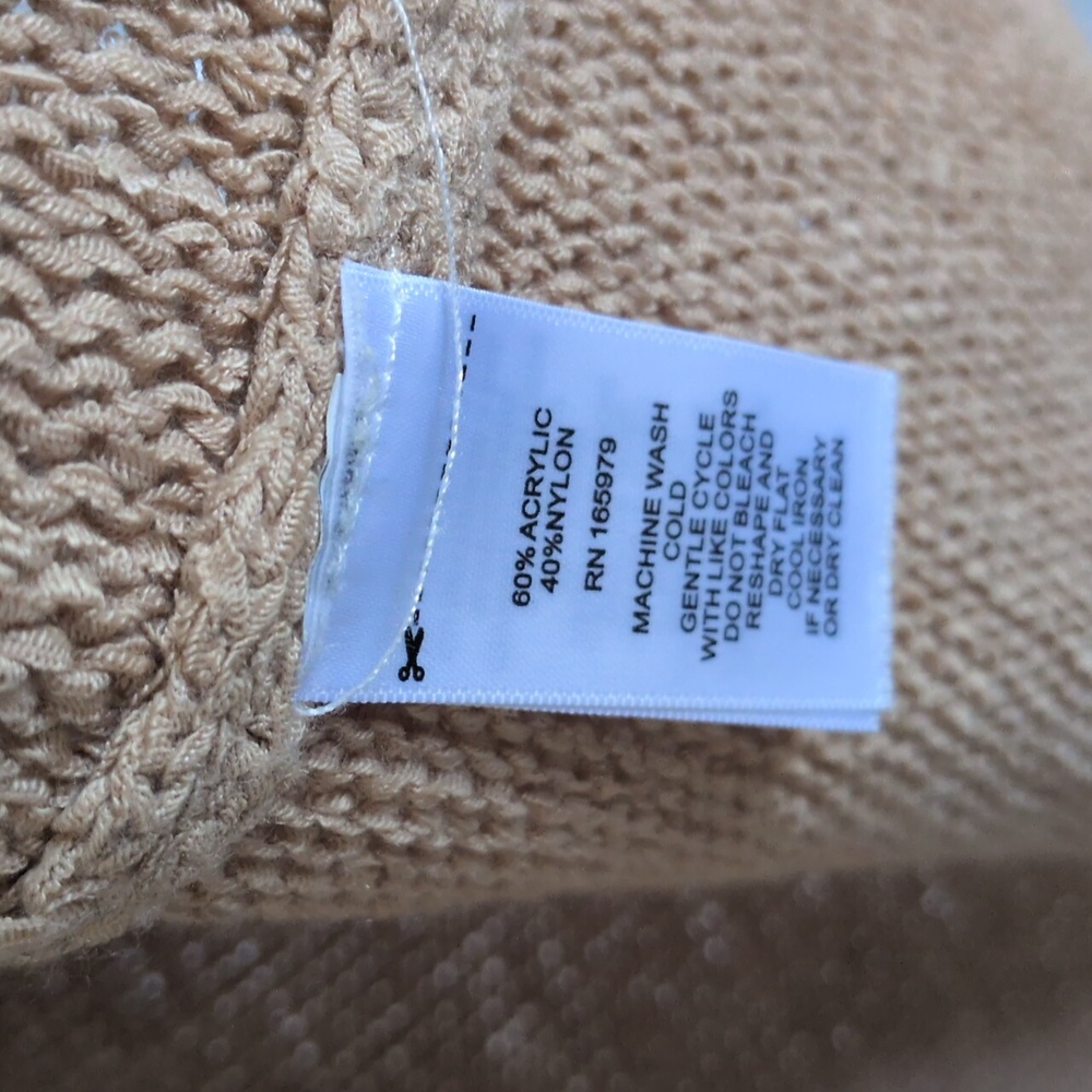 Cable & Gauge Tan Hooded Open Cardigan - XL - Picture 4 of 5